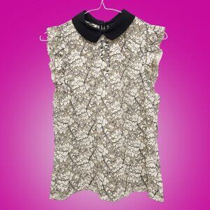 Zara Lace Collared Blouse